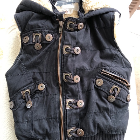 Sleeveless Jacket  Hooded Vintage Embellishments - Picture 9 of 11